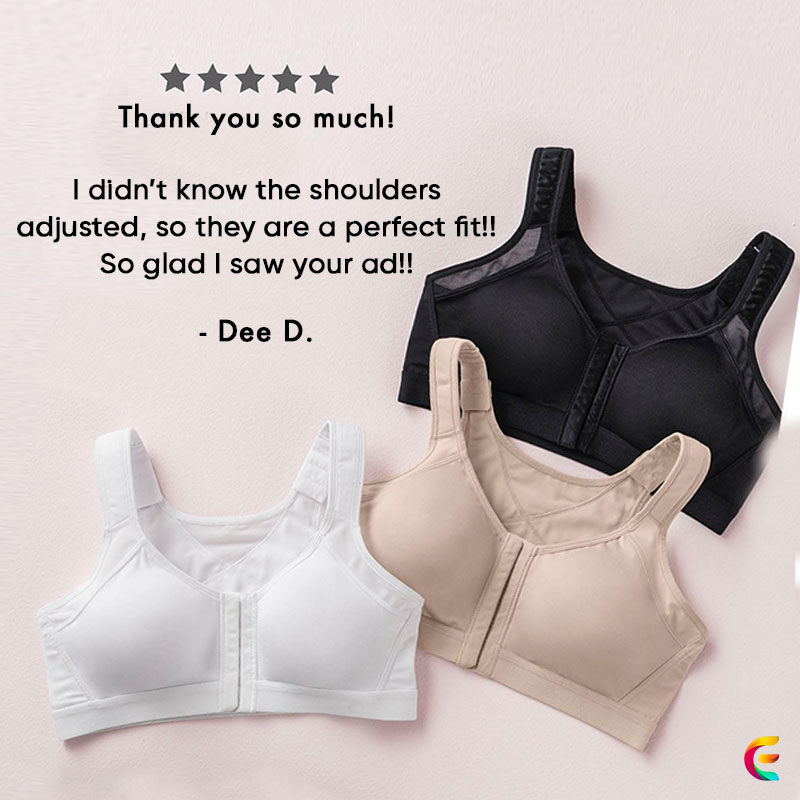 Embraced - Adjustable Front Hook Posture Support Bra