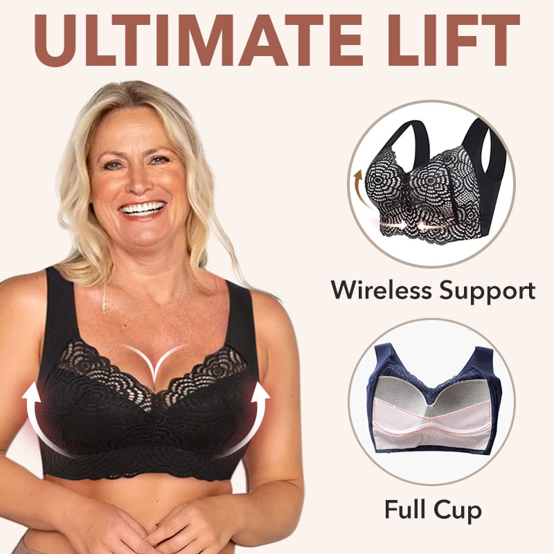 ExSecret - Ultimate Lift Full-Figure Seamless Lace Cut-Out Bra, Comfortable and Breathable Without Restraint