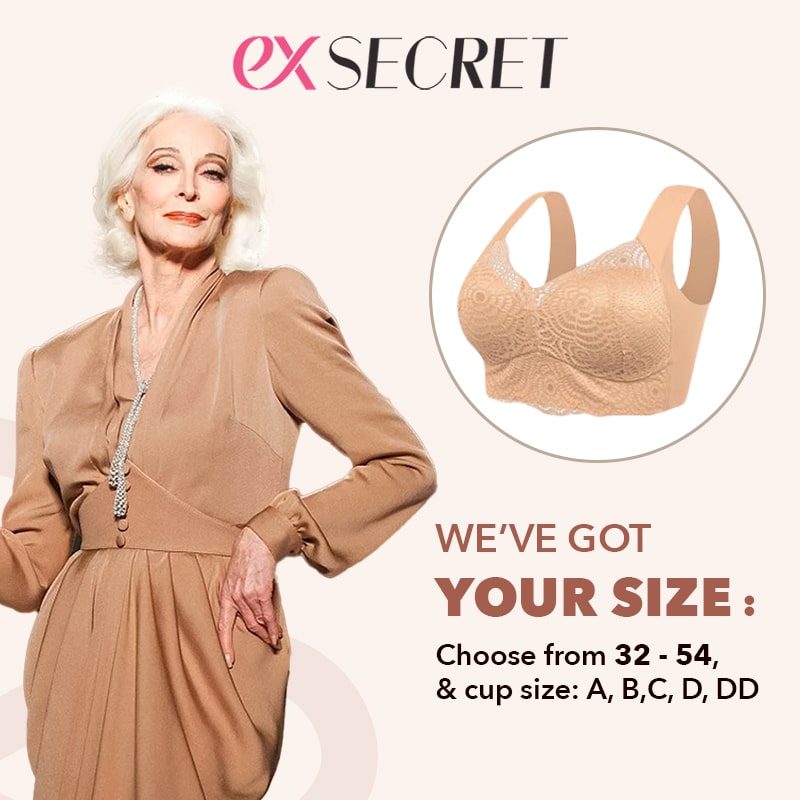 ExSecret - Ultimate Lift Full-Figure Seamless Lace Cut-Out Bra, Comfortable and Breathable Without Restraint