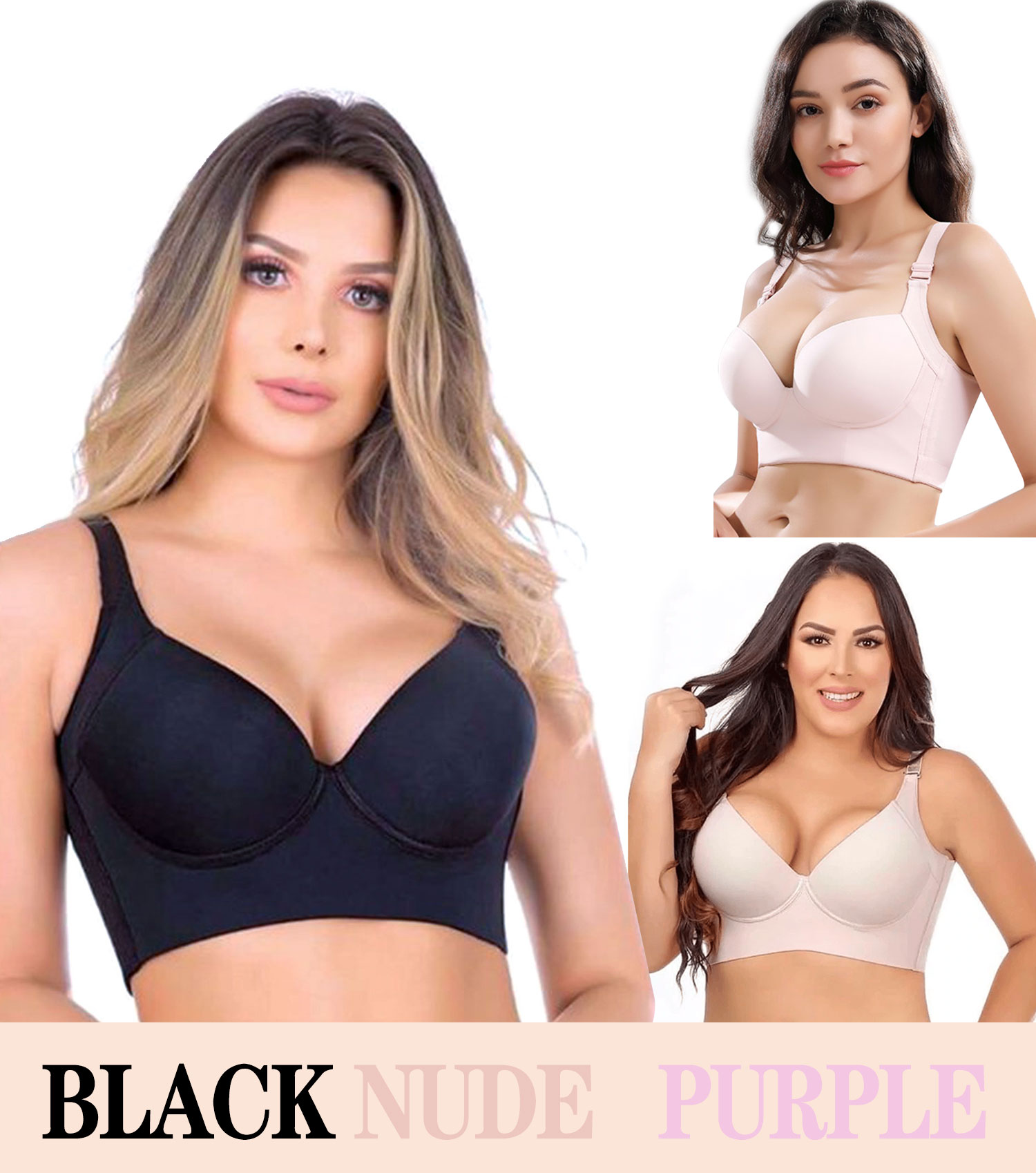 Fashion Deep Cup BraBra with shapewear incorporated