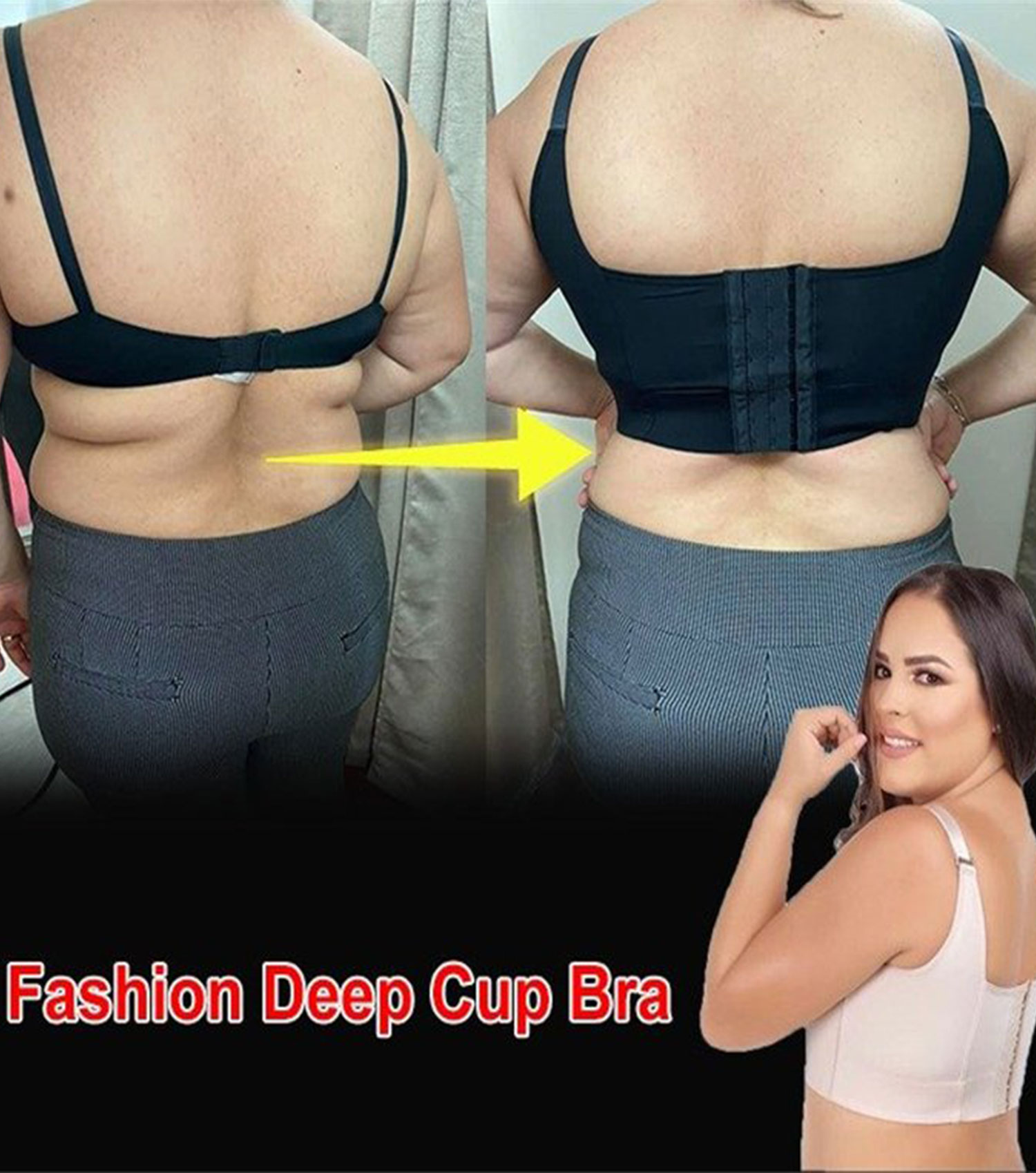 Fashion Deep Cup BraBra with shapewear incorporated