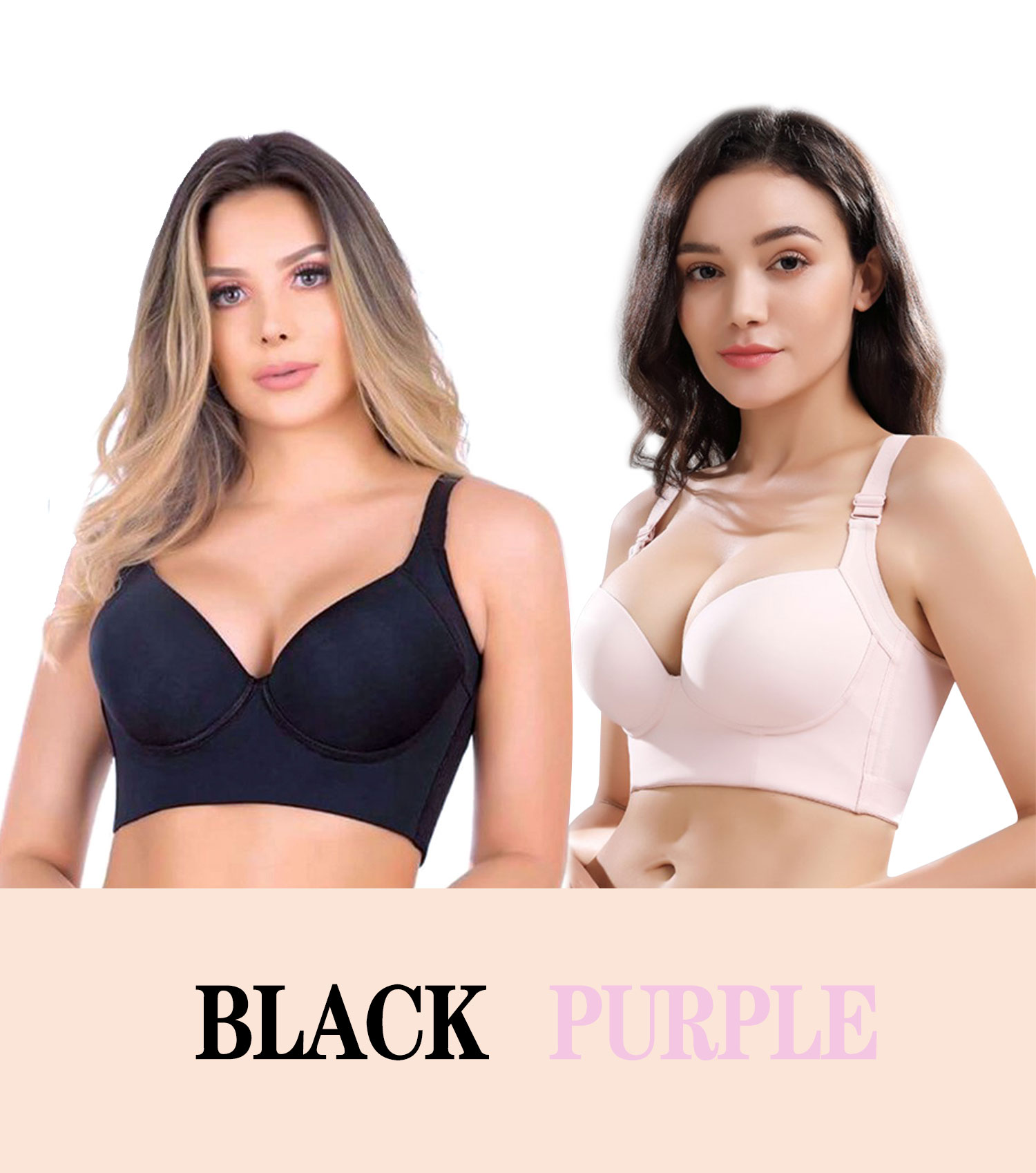 Fashion Deep Cup BraBra with shapewear incorporated