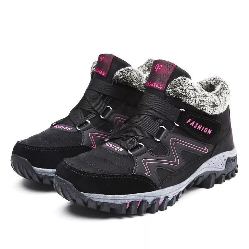 Fashionable Women's Winter Snow Boots - Cozy Warm Fur Lined Ankle Hiker Shoes for Cold Weather Travel