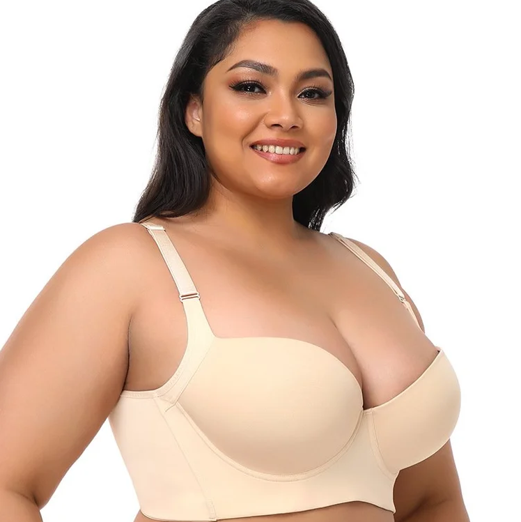 FBL DEEP CUP BRA HIDE BACK FAT WITH SHAPEWEAR INCORPORATED(BUY 1 GET 1 FREE)2Pcs Nude