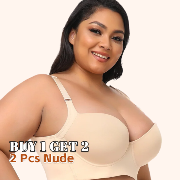 FBL DEEP CUP BRA HIDE BACK FAT WITH SHAPEWEAR INCORPORATED(BUY 1 GET 1 FREE)2Pcs Nude