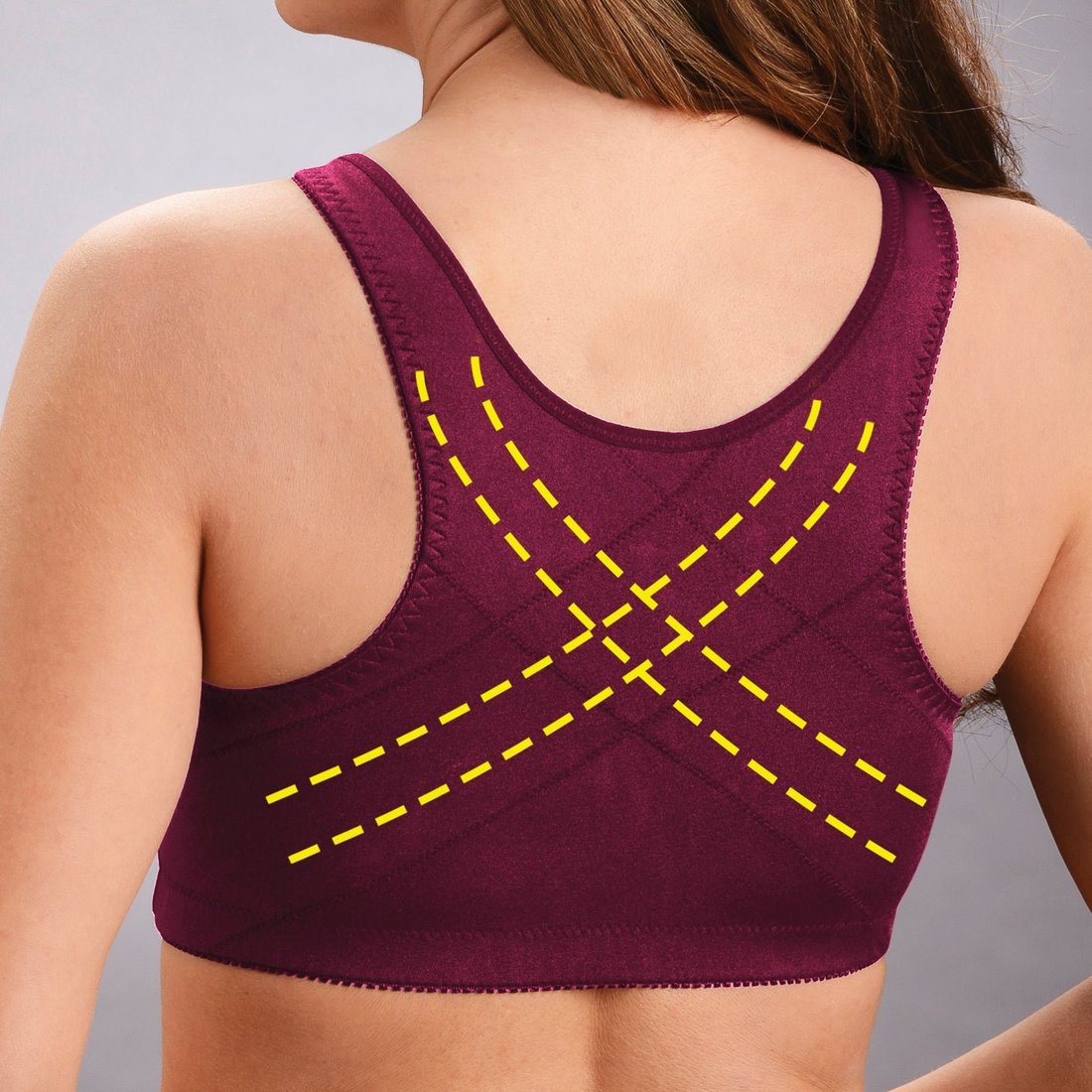 Front hooks, stretch-lace, super-lift, and posture correction – ALL IN ONE BRA