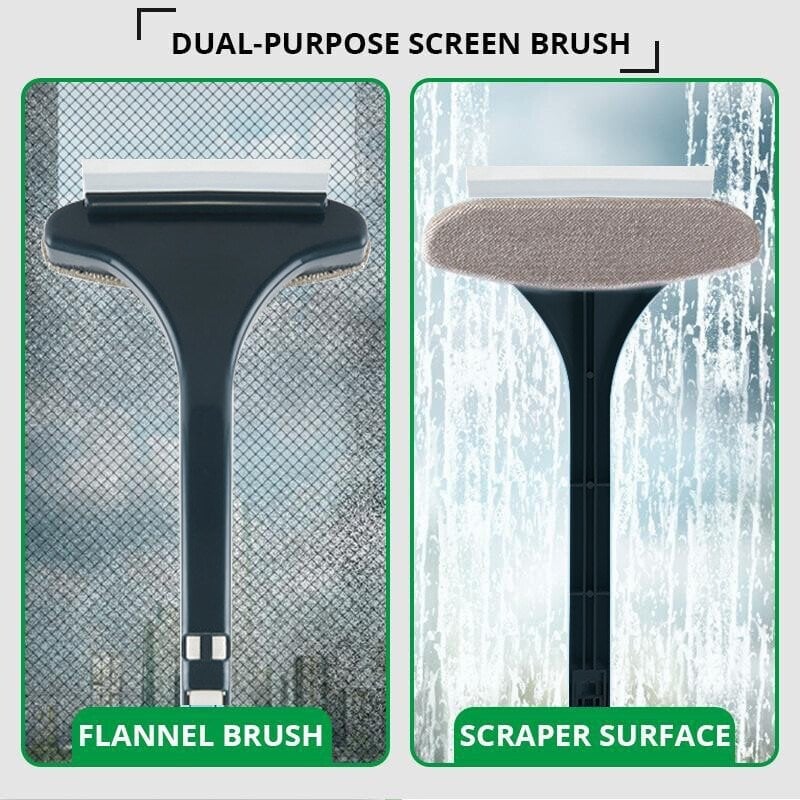 HOT SALE- 49% OFF - 2 In 1 Screen Window Cleaning Brush