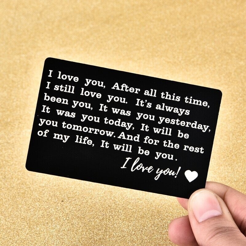 Last Day 45% OFF -  Mini Laser Engraved Wallet Card, Commemorative Card