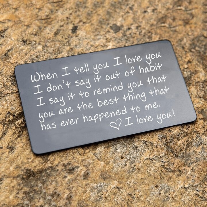 Last Day 45% OFF -  Mini Laser Engraved Wallet Card, Commemorative Card