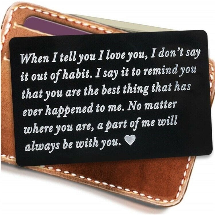 Last Day 45% OFF -  Mini Laser Engraved Wallet Card, Commemorative Card