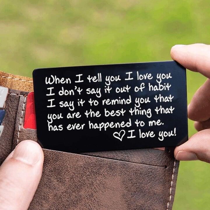 Last Day 45% OFF -  Mini Laser Engraved Wallet Card, Commemorative Card