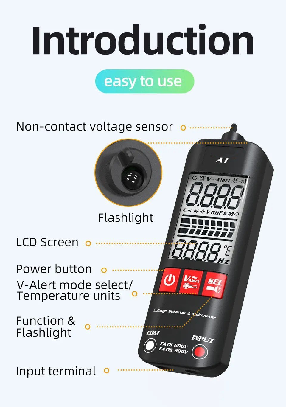 LAST DAY 48% OFF - A1 Fully Automatic Anti-Burn Intelligent Digital Multimeter