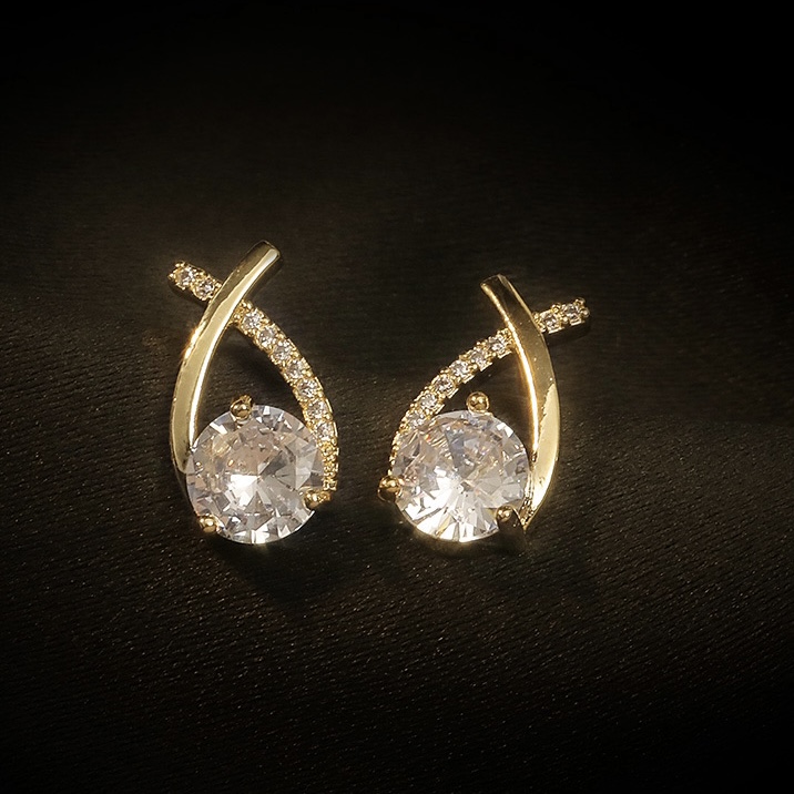 Last Day 50% OFF - Diamond Round Stud Earrings