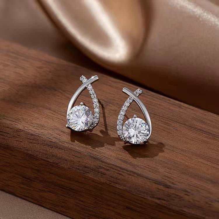 Last Day 50% OFF - Diamond Round Stud Earrings