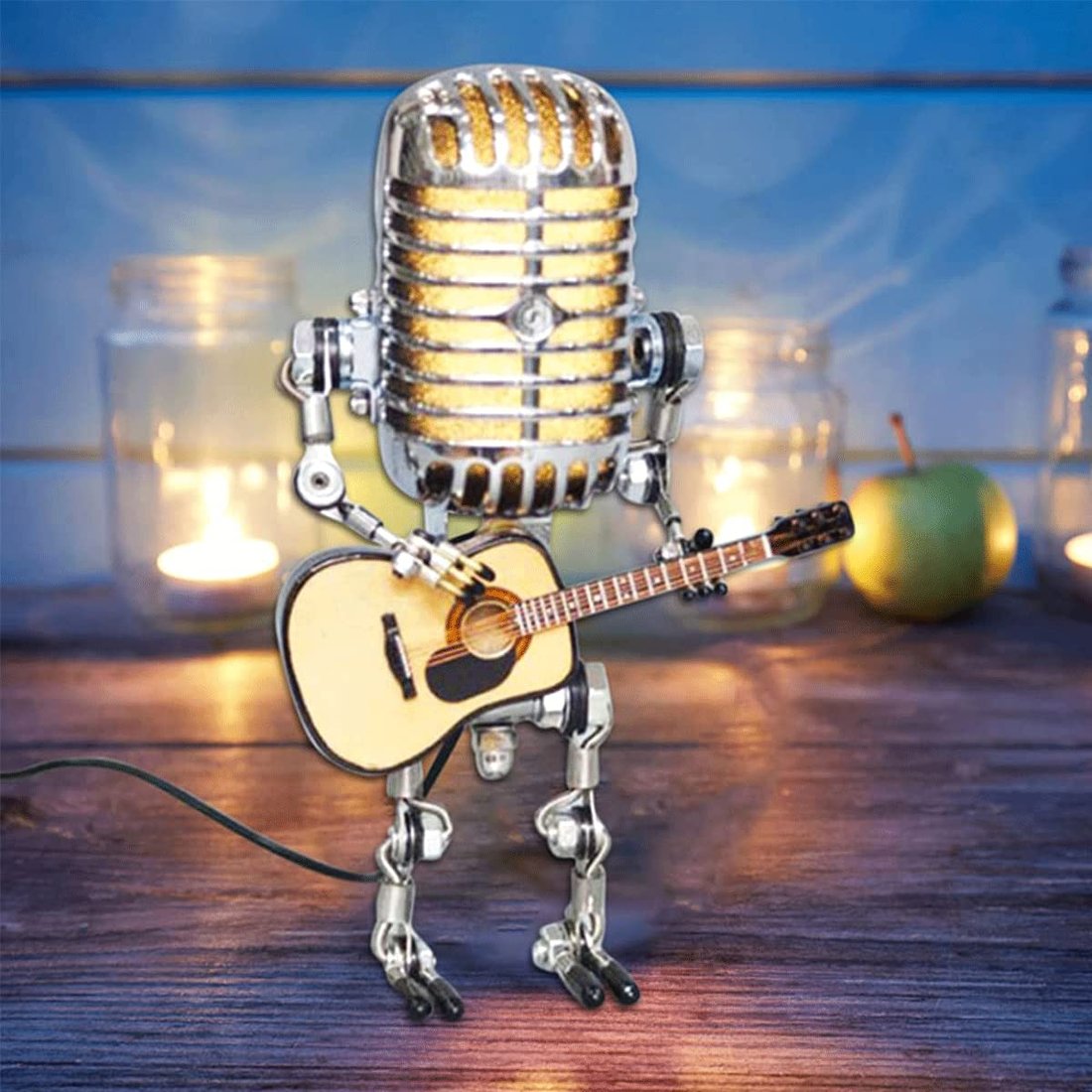 LAST DAY 70% OFF - Vintage Metal Microphone Robot Desk Lamp