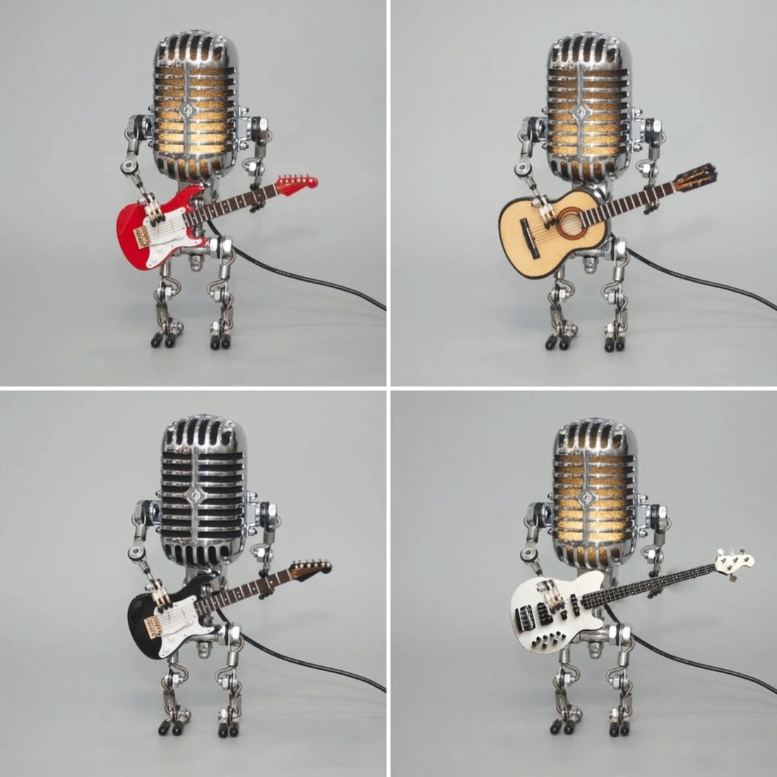 LAST DAY 70% OFF - Vintage Metal Microphone Robot Desk Lamp