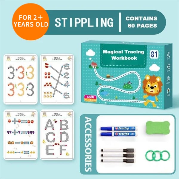 coordinateh Last Day 75% OFF -- Magical Tracing Workbook Set