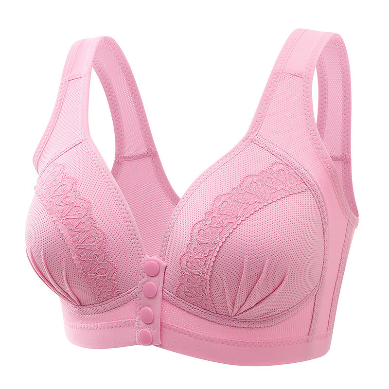 Last Day BUY 1 GET 2 FREE-2023 Front Button Breathable Skin-Friendly Cotton Bra