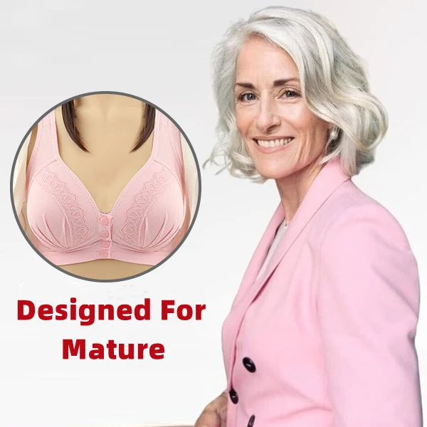 Last Day BUY 1 GET 2 FREE-2023 Front Button Breathable Skin-Friendly Cotton Bra