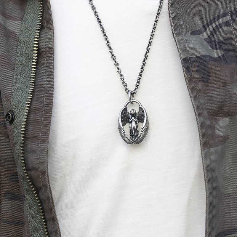 Last Day Promotion 50% - Praying Angel Pendant Necklace - You are my angel.