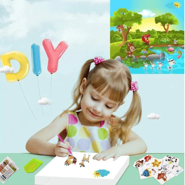 (Last Day Promotion - SAVE 48% OFF) DIY children's free stick cartoon diamond painting - BUY 4 GET EXTRA 20% OFF