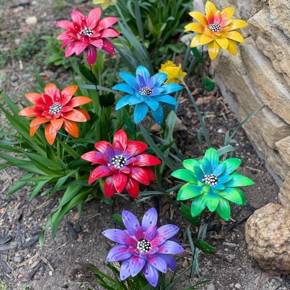 Last Day Special Sale 70% OFF - Metal Flowers Garden Stakes