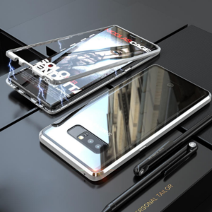 Magnetic Adsorption Transparent Tempered Glass Two side Glass Cover Phone Case For Samsung Note8/Note9/S8/S8Plus/S9/S9Plus