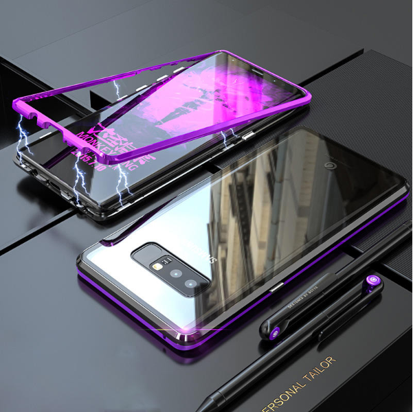 Magnetic Adsorption Transparent Tempered Glass Two side Glass Cover Phone Case For Samsung Note8/Note9/S8/S8Plus/S9/S9Plus