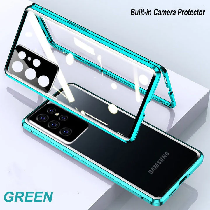 Magnetic Tempered Glass Double-sided Phone Case For Samsung S22 S21 S20