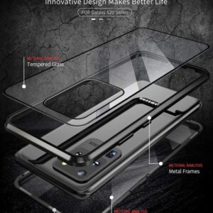 Magnetic Tempered Glass Double-sided Phone Case For Samsung S22 S21 S20