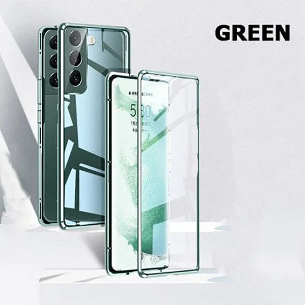 Magnetic Tempered Glass Double-sided Phone Case For Samsung