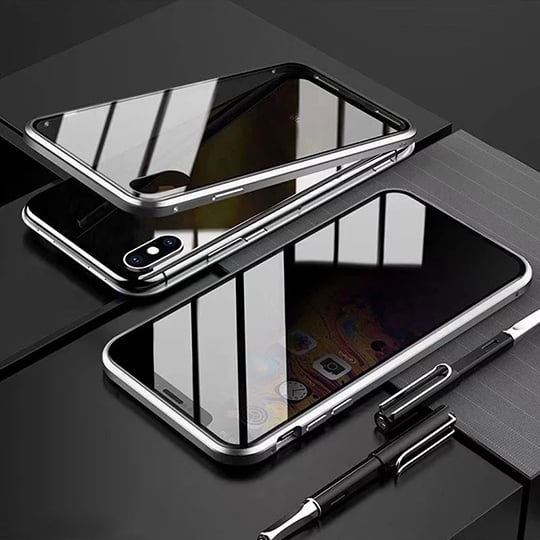 Magnetic Tempered Glass Double-sided Phone Case