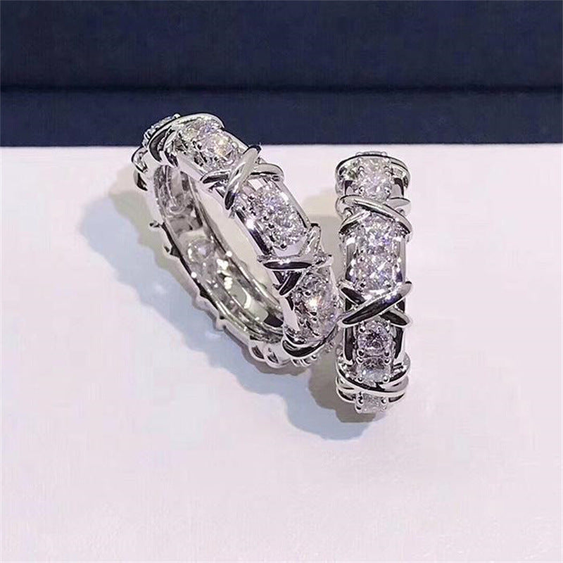 Magnetic Zircon Shaping CROSS FULL MOISSANITE DIAMOND RING (Limited time discount last day)