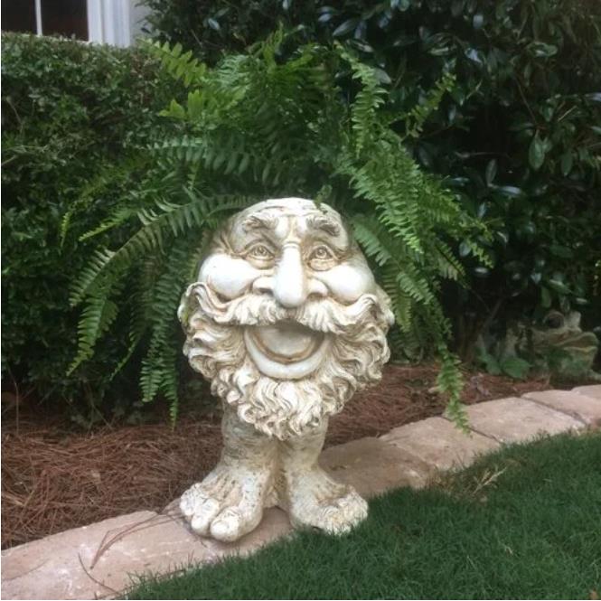 Mugglys Face Statue Planter - Happy New Year 49% OFF