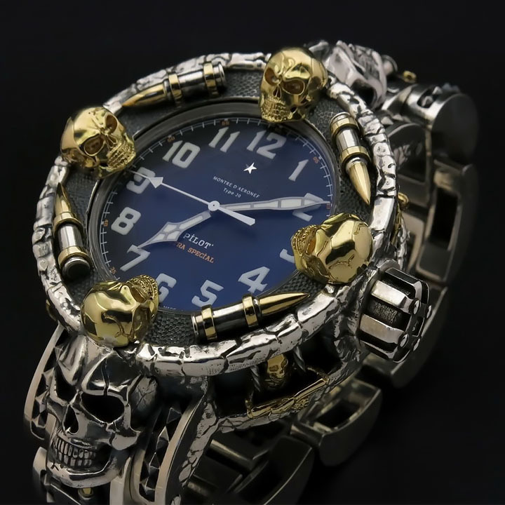 Mysterious Forbidden Bullet Skull Wrist Watch