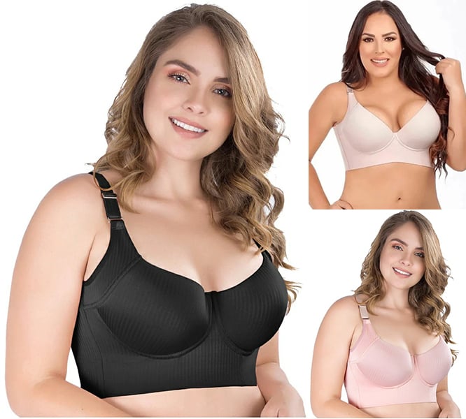 New Women Fashion Deep Cup Bra - Bra with shapewear incorporated (Size runs the same as regular bras)