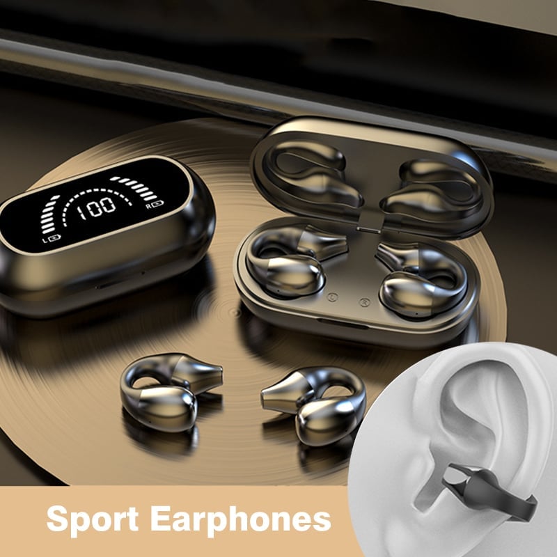 New Year Promotion 49% OFF – Wireless Ear Clip Bone Conduction Headphones