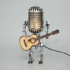 New Year's Sale - LAST DAY 70% OFF - Vintage Metal Microphone Robot Desk Lamp