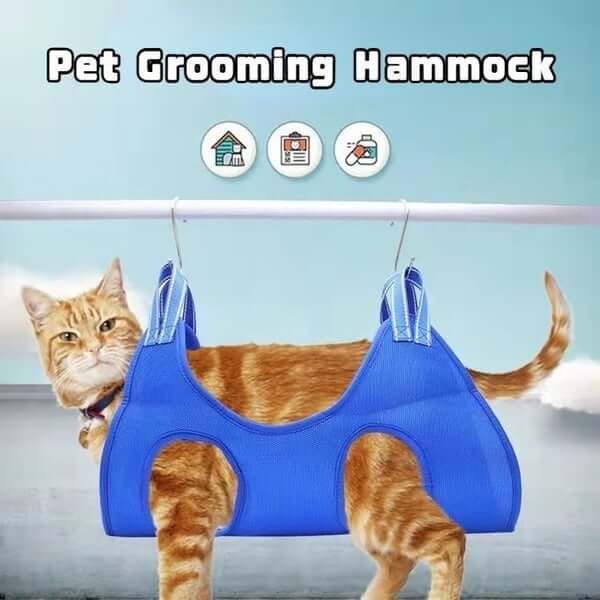 ONE DAY 70% OFF - The Gentle Restraint: Pet Grooming Hammock for Cats and Dogs 