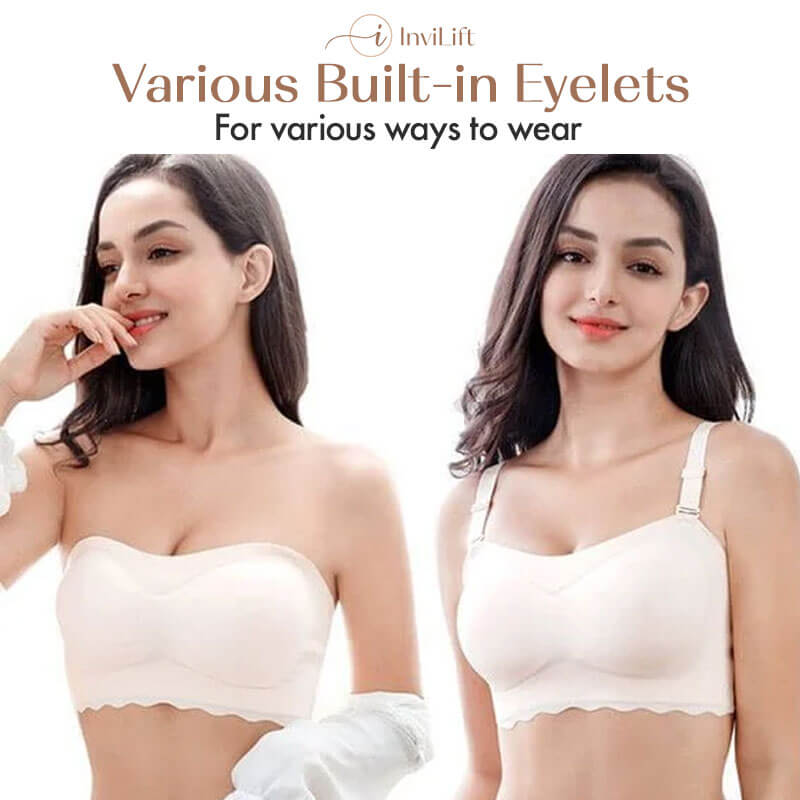 Plus size Sexy Strapless Invisible Push Up Bra