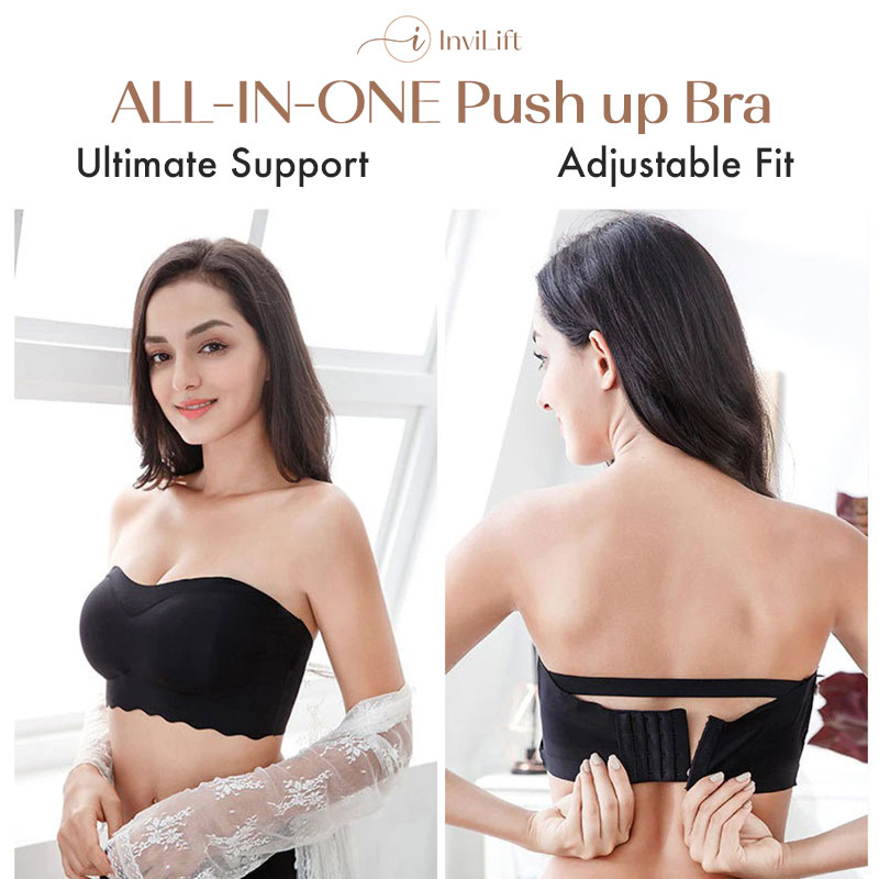 Plus size Sexy Strapless Invisible Push Up Bra