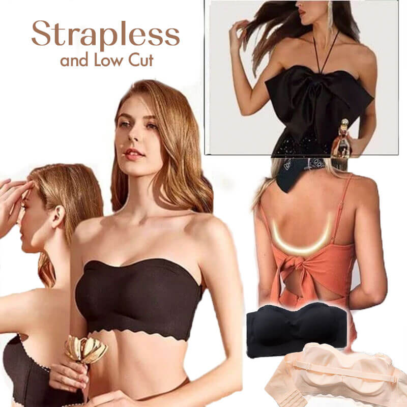 Plus size Sexy Strapless Invisible Push Up Bra