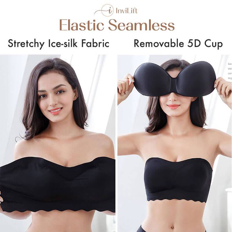 Plus size Sexy Strapless Invisible Push Up Bra