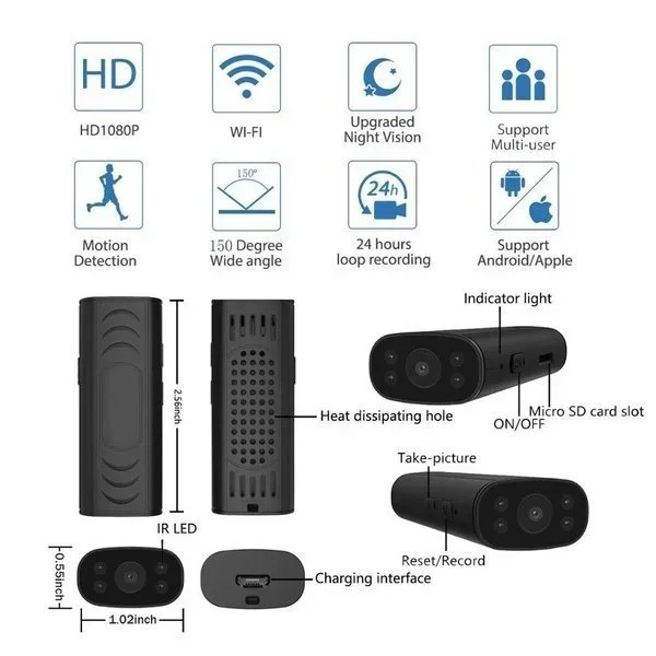 Real-time monitoring to ensure the safety of you and your family - wireless WiFi camera