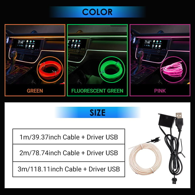 SALE 40% OFF NOW - Car Ambient Light Cold Light Lamp Strip