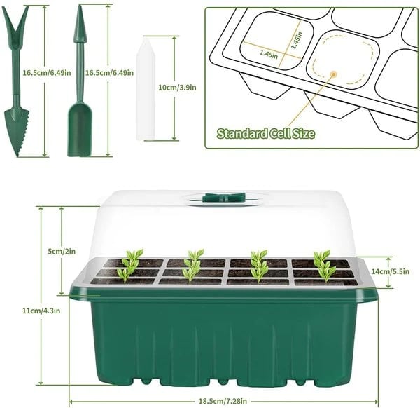 Seed Starter Trays with Grow Light