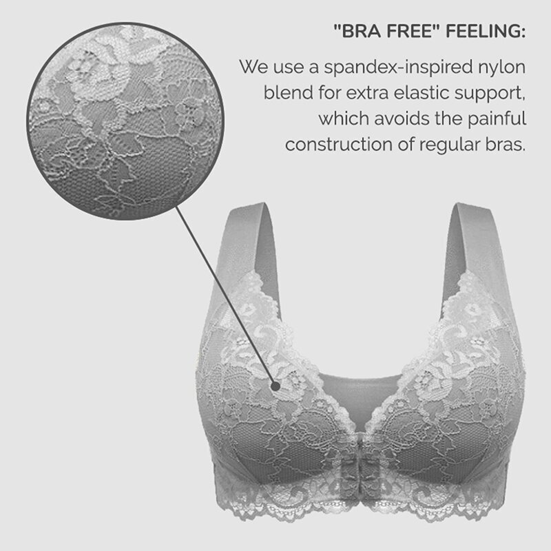 SORA BRA - Front Closure 5D Shaping Push Up Bra - Seamless, Beauty Back, Comfy