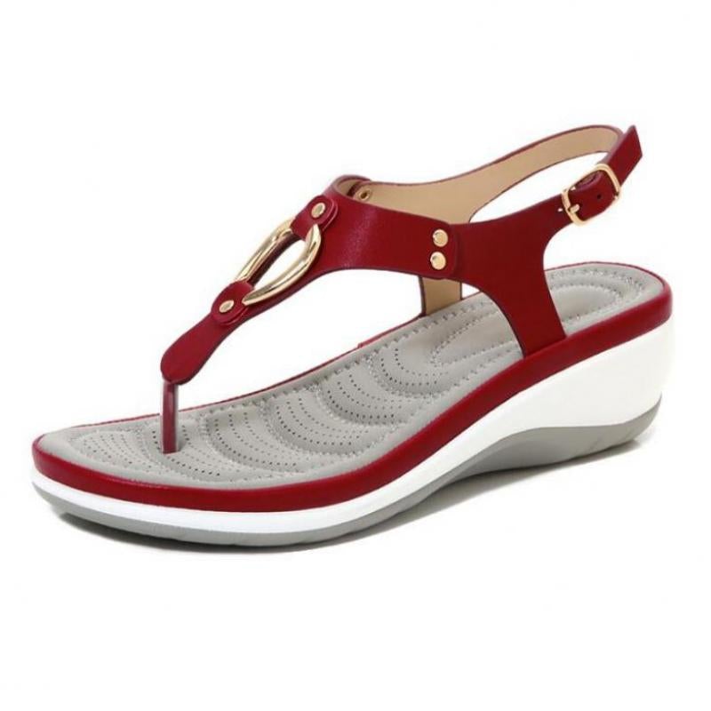 Summer Beach Solid Color Flip Flops For Women Clip Toe Ladies Shoes