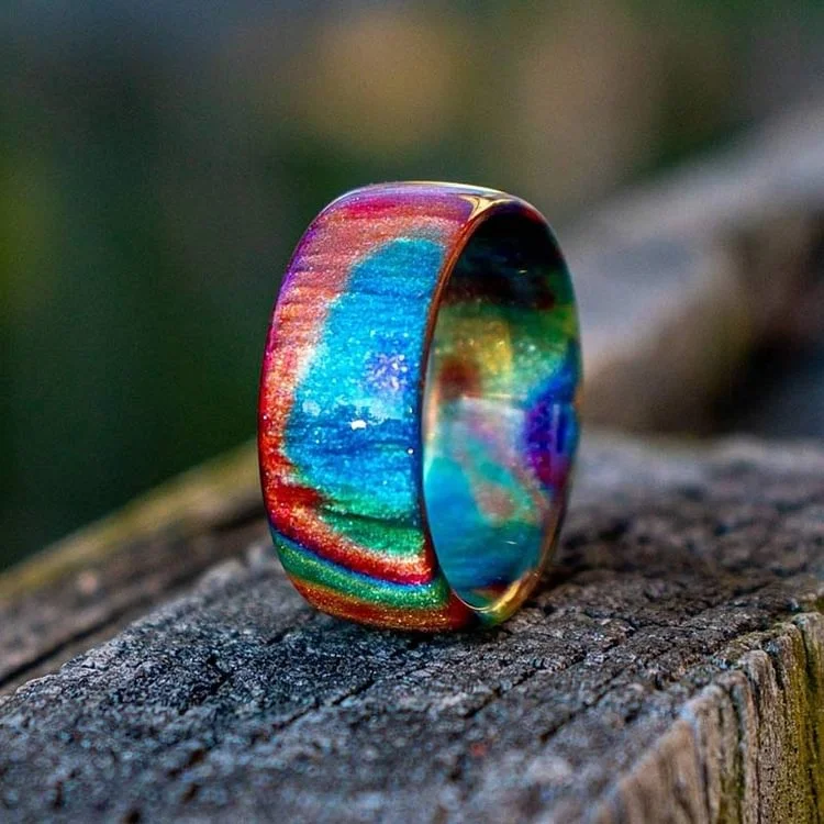 The Colored Galaxy Opal Ring