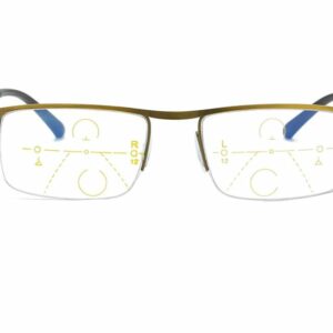 Titanium progressive far and near dual-use reading glasses